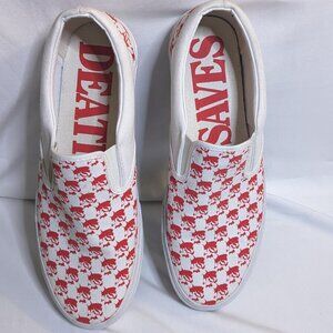 Death Saves Primus Classic Skater Shoe Red/White Men's Size 10